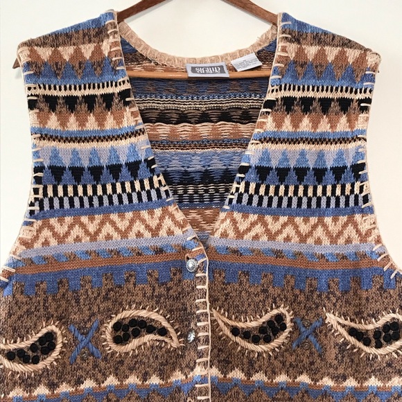 Vintage SIGRID OLSEN Knit Sweater Vest - Picture 3 of 8